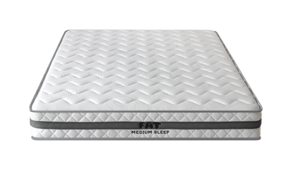 FAT Sleep Medium Firm 20cm Mattress | Tight Top Bonnell Spring | 2.3mm Wire | 4 Sizes