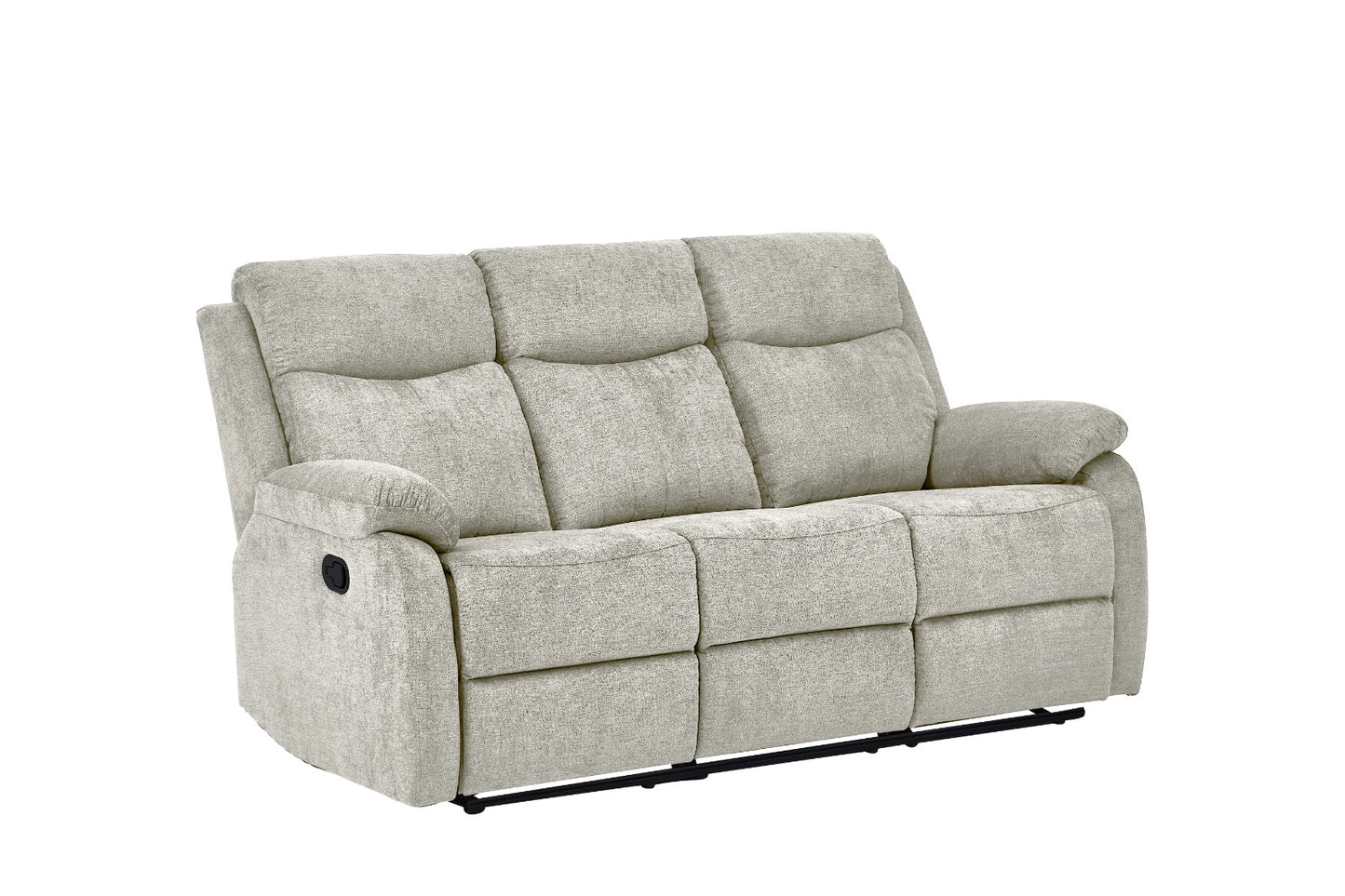 Dexter 3 Piece Recliner Sofa Set 1 2 3 Seater Fabric Manual Settee 3 Colours