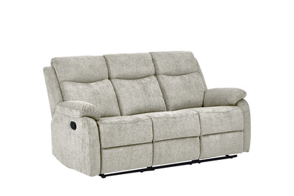 Dexter 3 Piece Recliner Sofa Set 1 2 3 Seater Fabric Manual Settee 3 Colours