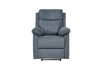 Dexter 3 Piece Recliner Sofa Set 1 2 3 Seater Fabric Manual Settee 3 Colours