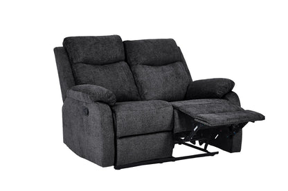 Dexter 3 Piece Recliner Sofa Set 1 2 3 Seater Fabric Manual Settee 3 Colours