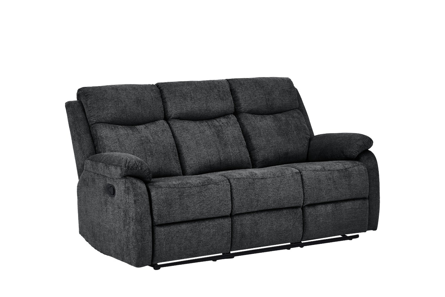 Dexter 3 Piece Recliner Sofa Set 1 2 3 Seater Fabric Manual Settee 3 Colours