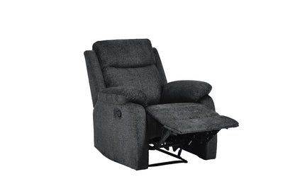 Dexter 3 Piece Recliner Sofa Set 1 2 3 Seater Fabric Manual Settee 3 Colours