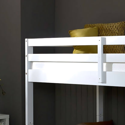 Durham White Wooden Bunk Bed – Splits into Two Singles | Space-Saving, Safe & Stylish for Kids’ Rooms