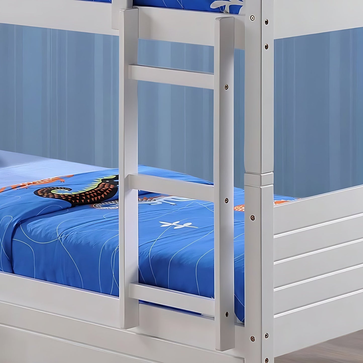 Bedford White Wooden Bunk Bed Frame - 3ft Single