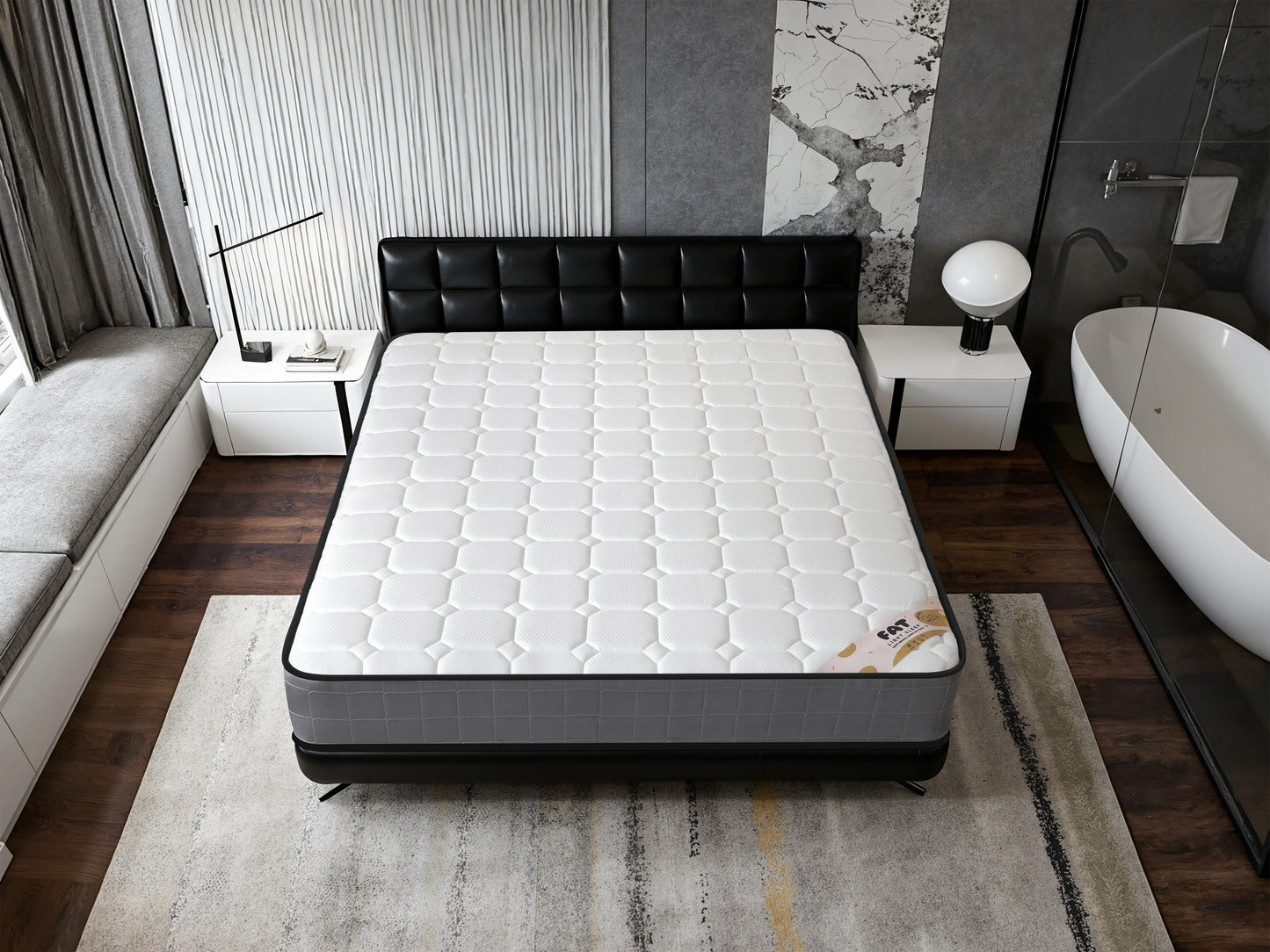 FAT Sleep Light Bamboo Bonnell Spring Mattress | Ventilated Wave Foam | Bonnell Spring | 3 Sizes