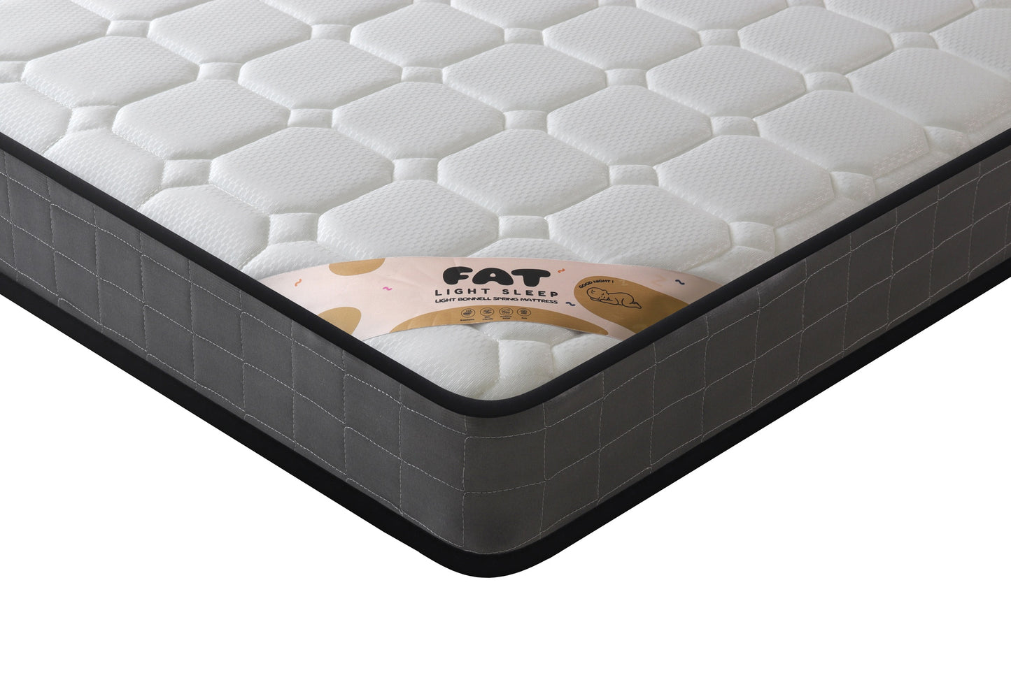 FAT Sleep Light Bamboo Bonnell Spring Mattress | Ventilated Wave Foam | Bonnell Spring | 3 Sizes