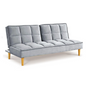Manhattan Velvet Sofa Bed, 3 Seater Fold Down, Lime Yellow, Grey or Chocolate Brown