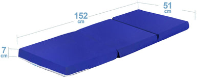 Kids Folding Faux Leather Futon Mattress - Multiple Colours Available