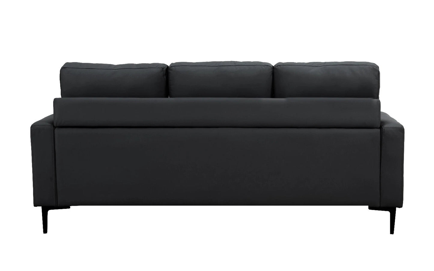 Elm PU Air Leather Corner Sofa with Movable Footstool – Modern L-Shape Comfort