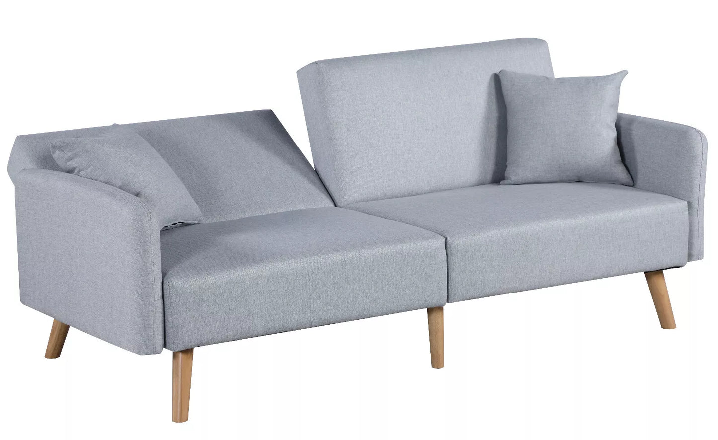 Zara Linen Fabric Corner Sofa Bed with Matching Footstool – Stylish, Space-Saving Comfort