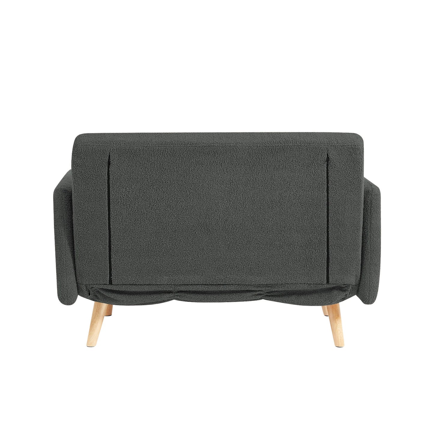 Roxy Modern 2-Seater Loveseat Sofa, Convertible Fold-out Sofabed, Borg Fabric