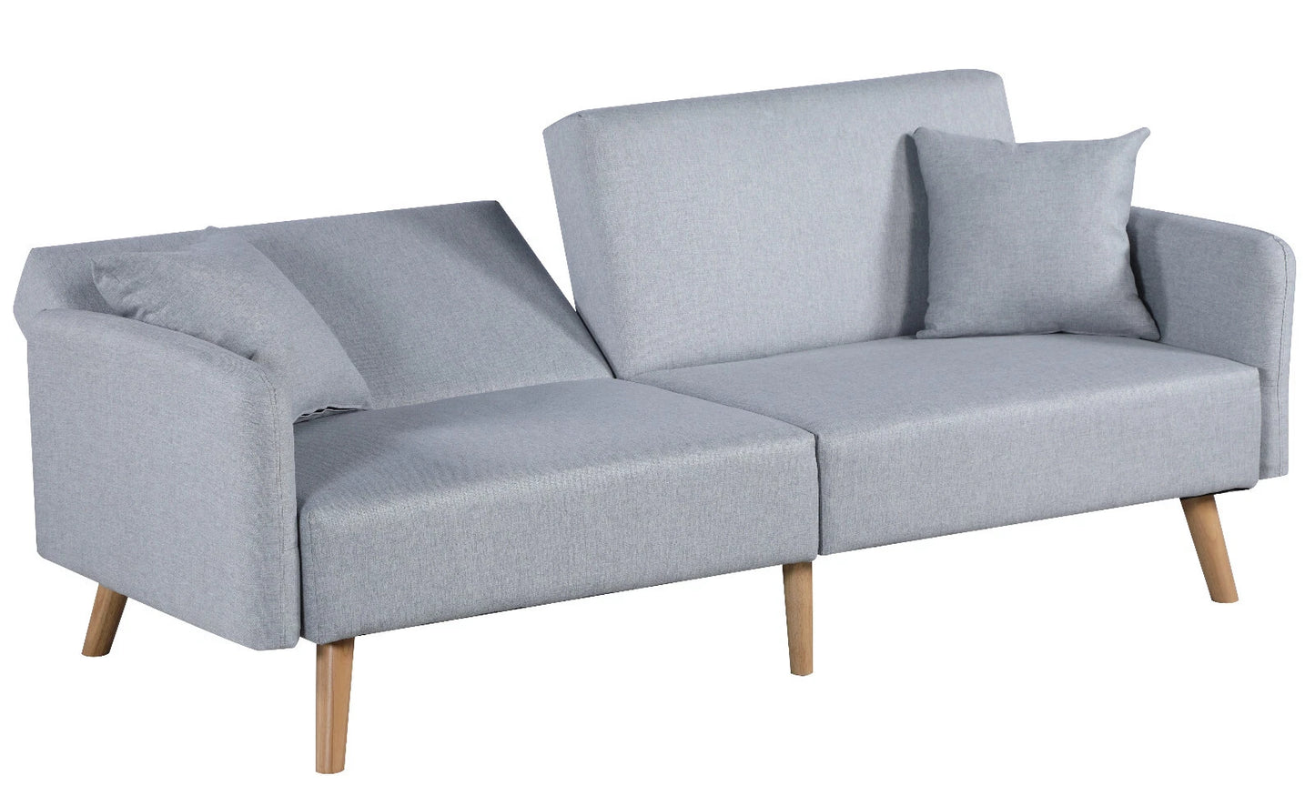 Zara Linen Fabric Corner Sofa Bed with Matching Footstool – Stylish, Space-Saving Comfort