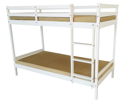 Mecor 3FT Single Bunk Bed - 120/150kg Capacity - Kids/Teens - Grey/White