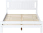 Glory Bed, White Wooden Slatted Frame