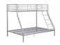 Palmdale Metal Triple Sleeper Bunk Bed – 3FT Single / 4FT6 Double – Strong & Durable Silver Frame