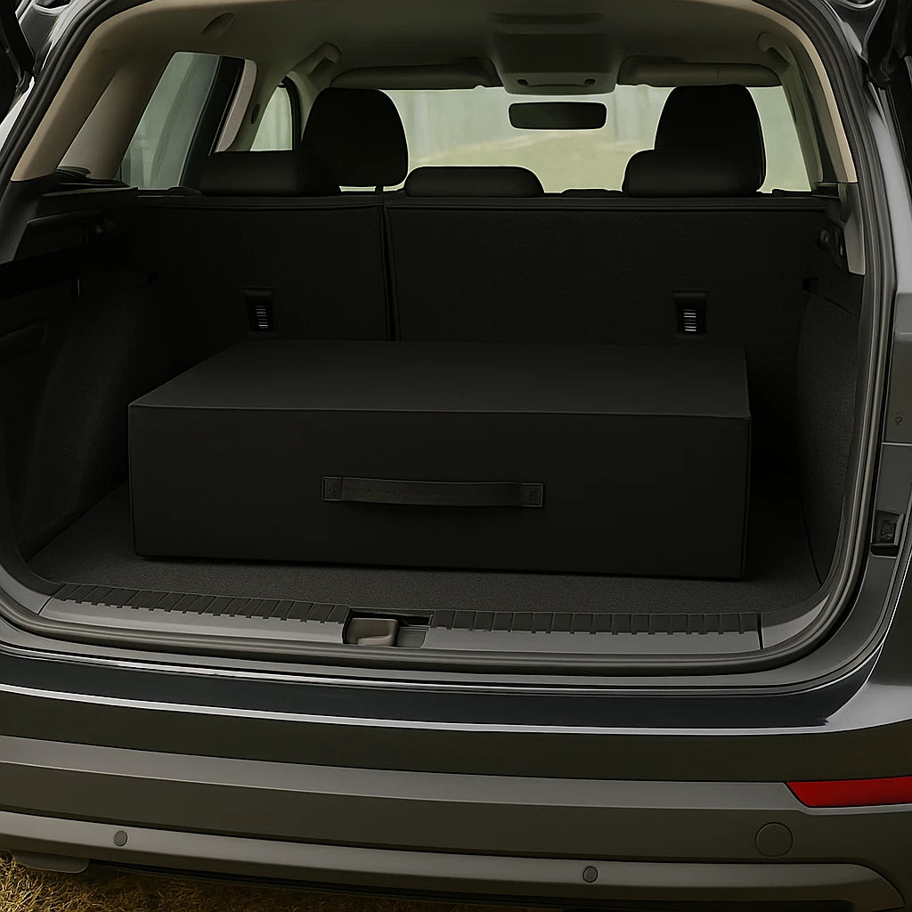 Voyager Mat –8cm TriFold Caravan Mattress in Black | Camping, RV, Narrow