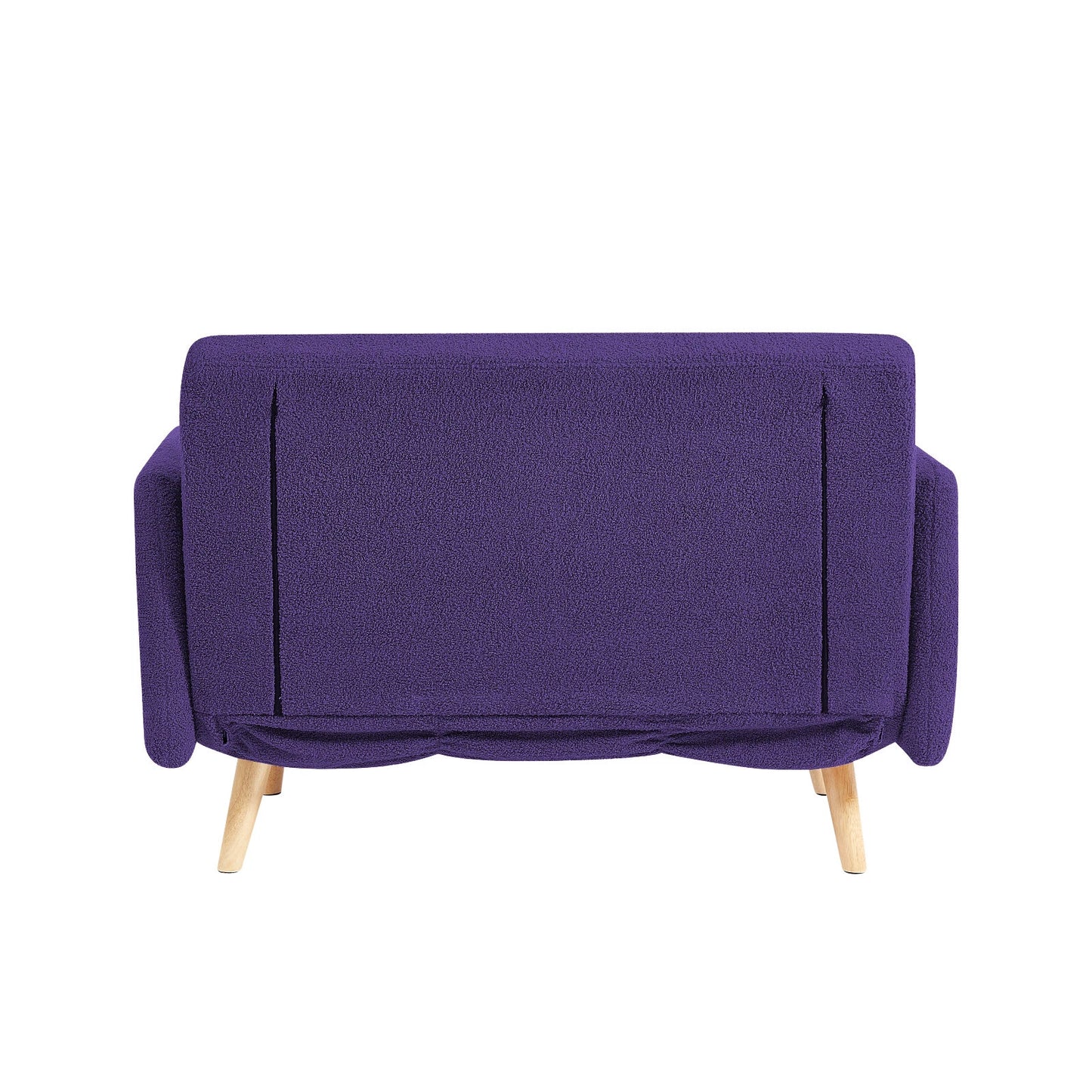 Roxy Modern 2-Seater Loveseat Sofa, Convertible Fold-out Sofabed, Borg Fabric