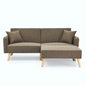 Zara Linen Fabric Corner Sofa Bed with Matching Footstool – Stylish, Space-Saving Comfort