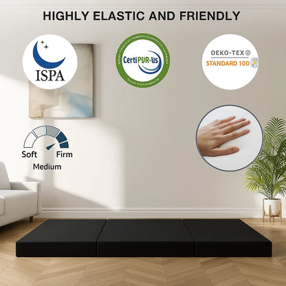 Caravan Camper Van Small Single 5cm (2") Memory Foam Mattress w/Cover