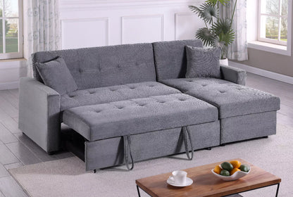 Hinton Sofa Bed: Reversible Chaise, Hidden Storage, 3-Seater Sleeper