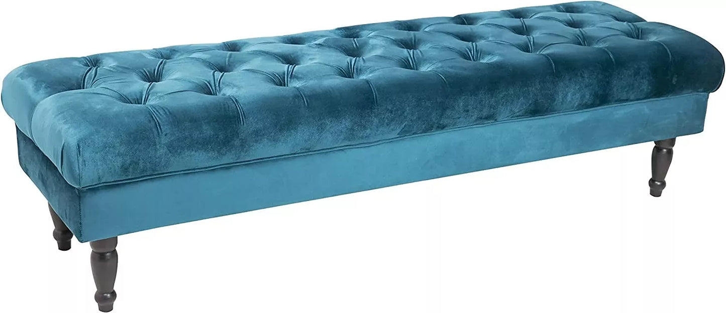 JOY Upholstered Decorative Styling Bench, Bedroom Bench Seat, Tufted and Cushion