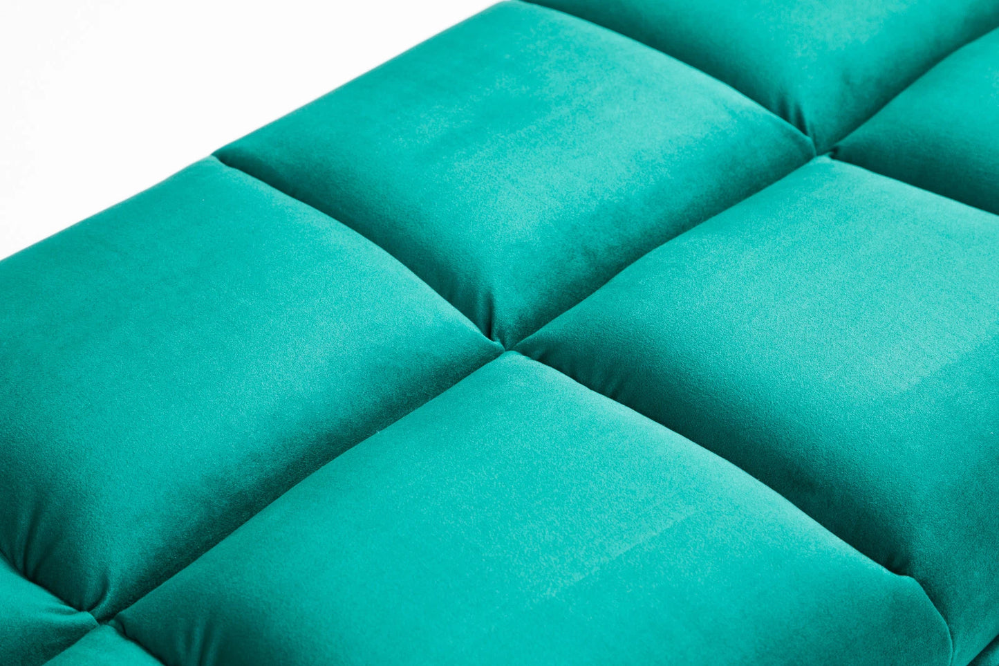 Coco Velvet Ottoman Storage Bench –  Padded Seat with Gold Legs & Hidden Storage