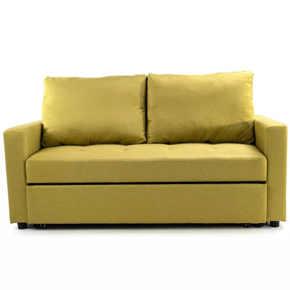 Fabric 2 Seater Double Sleep Grey, Brown & Lime Omari Modern Stylish (SOFA BED)