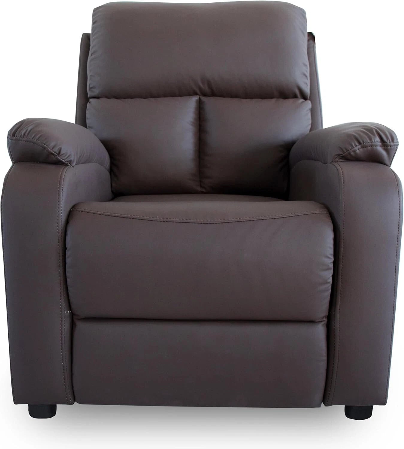 PU Leather Recliner Chair Black or Brown – Padded Armchair Lounge Seat