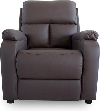 PU Leather Recliner Chair Black or Brown – Padded Armchair Lounge Seat