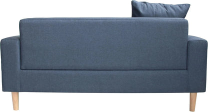 2-Seater Sofa in a Box - Compact w/Wooden Legs - Light/Dark Grey - Folds Flat