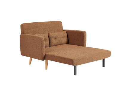 Roxy Modern 2-Seater Loveseat Sofa, Convertible Fold-out Sofabed, Borg Fabric