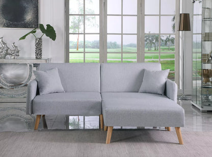 Zara Linen Fabric Corner Sofa Bed with Matching Footstool – Stylish, Space-Saving Comfort