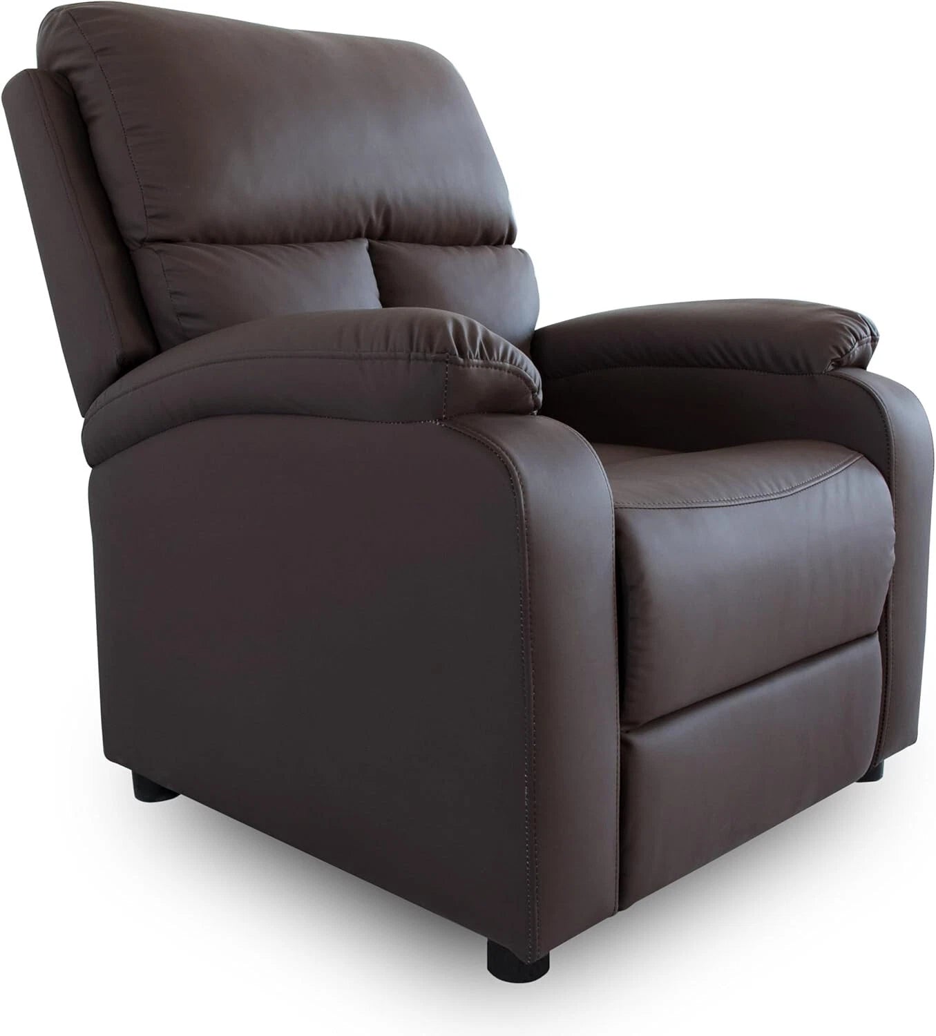 PU Leather Recliner Chair Black or Brown – Padded Armchair Lounge Seat