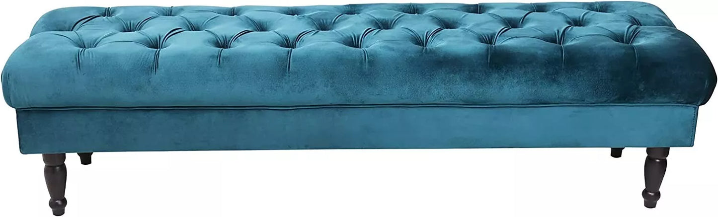 JOY Upholstered Decorative Styling Bench, Bedroom Bench Seat, Tufted and Cushion
