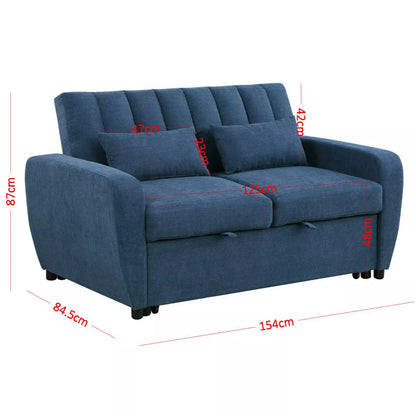 Gibson Modern and Versatile Fabric 2 Seater, Double, Guest Sofa Bed - 3 Colors