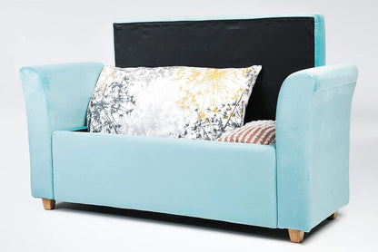 Emma Velvet Storage Bench Ottoman – Upholstered Seat with Hidden Lift-Up Storage