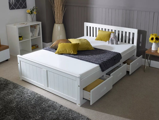 4FT6 Mission Wooden Storage Bed Frame