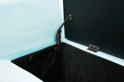 Emma Velvet Storage Bench Ottoman – Upholstered Seat with Hidden Lift-Up Storage