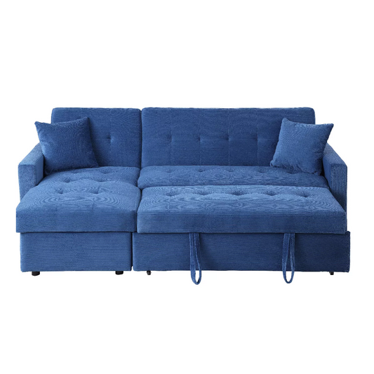 Hinton 3-Seater Corner Sofa Bed with Hidden Storage & Reversible Chaise – Grey or Blue