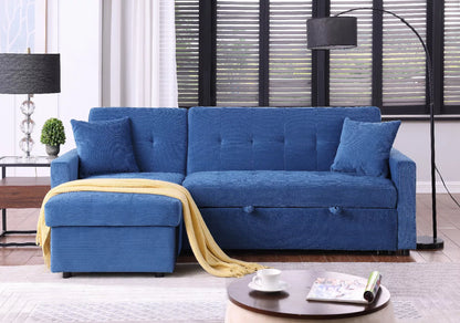 Hinton Sofa Bed: Reversible Chaise, Hidden Storage, 3-Seater Sleeper