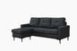Elm PU Air Leather Corner Sofa with Movable Footstool – Modern L-Shape Comfort