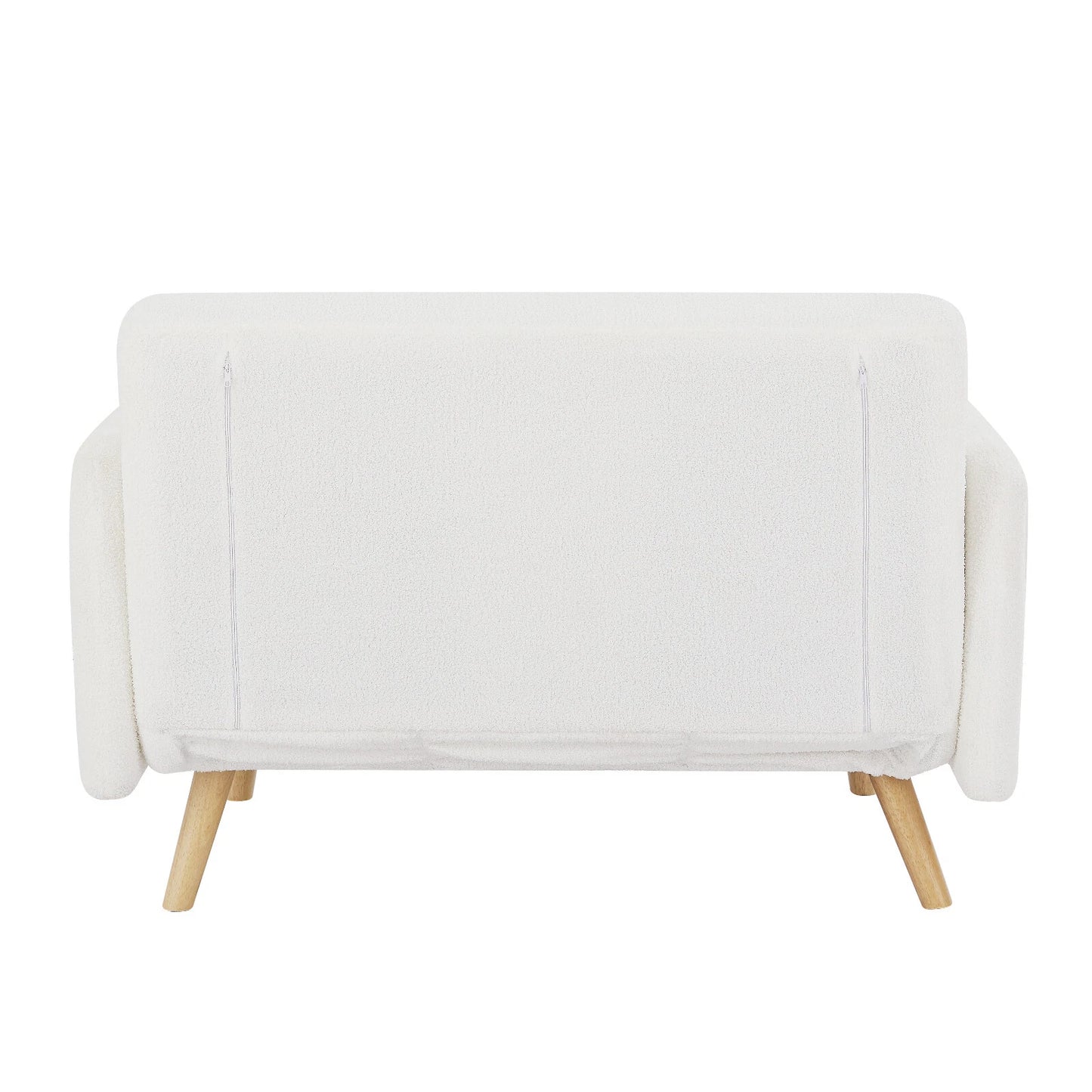 Roxy Modern 2-Seater Loveseat Sofa, Convertible Fold-out Sofabed, Borg Fabric