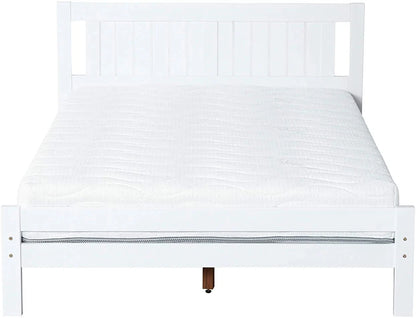 Glory Bed, White Wooden Slatted Frame