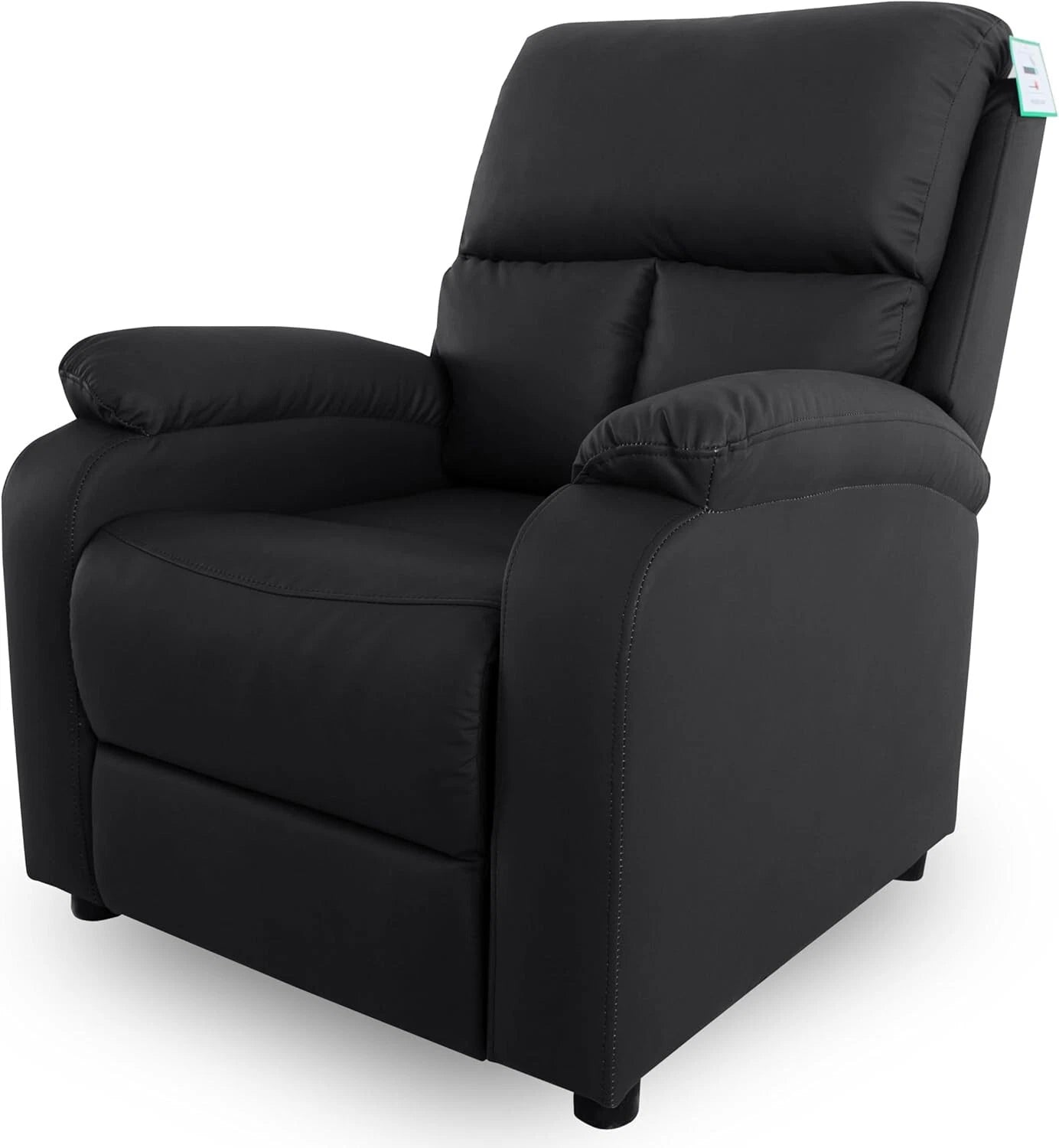 PU Leather Recliner Chair Black or Brown – Padded Armchair Lounge Seat