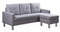 Elm Corner Sofa with Footrest – Modern Grey Fabric | Space-Saving Comfort & Contemporary Design