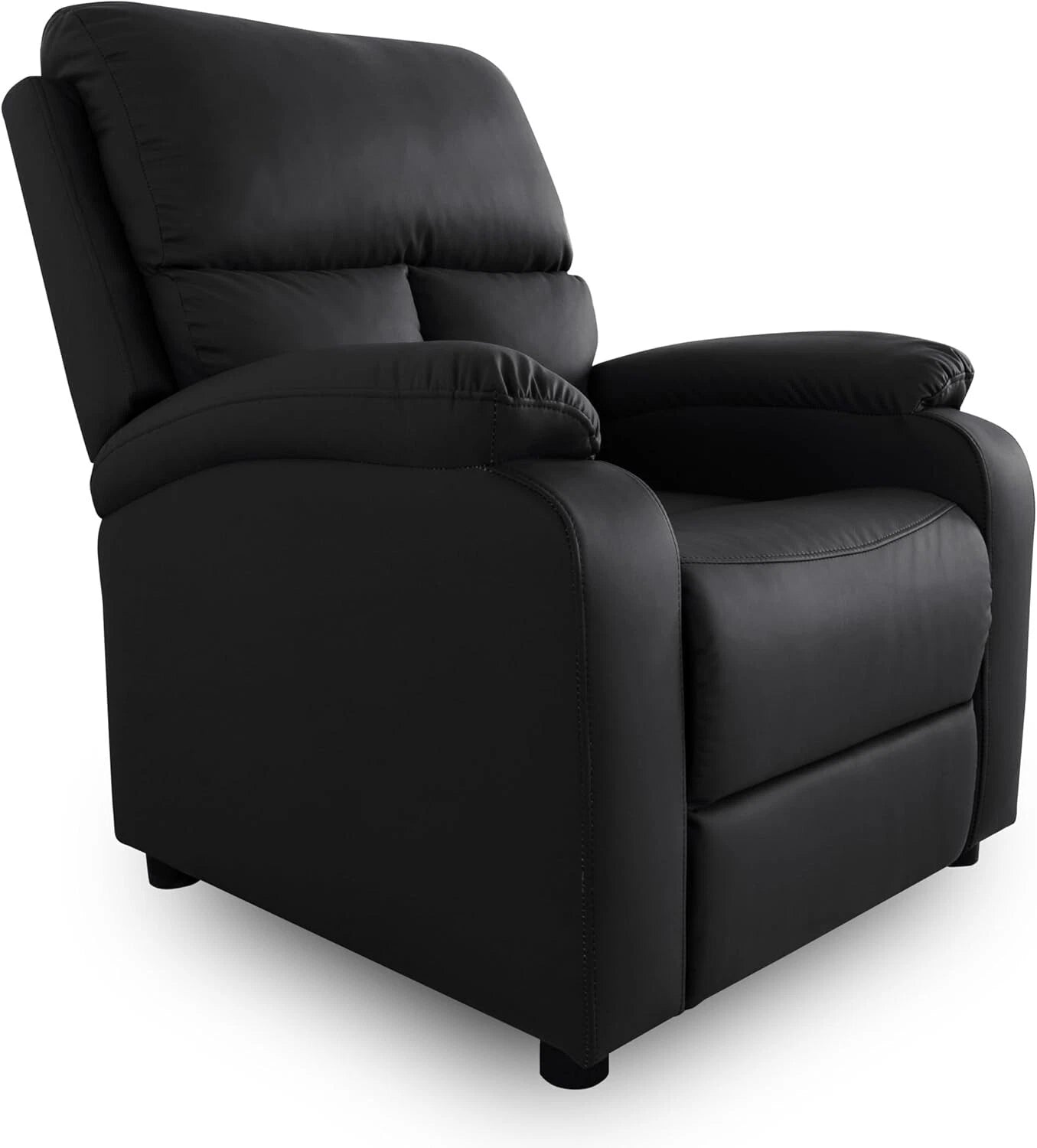 PU Leather Recliner Chair Black or Brown – Padded Armchair Lounge Seat
