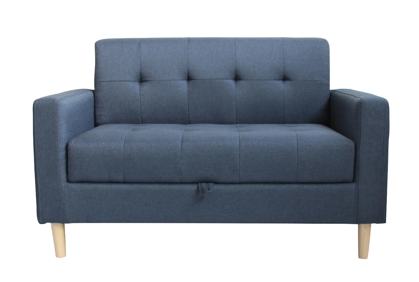 Modern Smart Sofa, Compact 2 Seater - Wooden legs & Hidden Storage-2 Colors