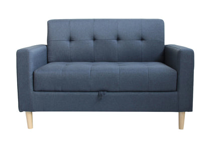 Modern Smart Sofa, Compact 2 Seater - Wooden legs & Hidden Storage-2 Colors
