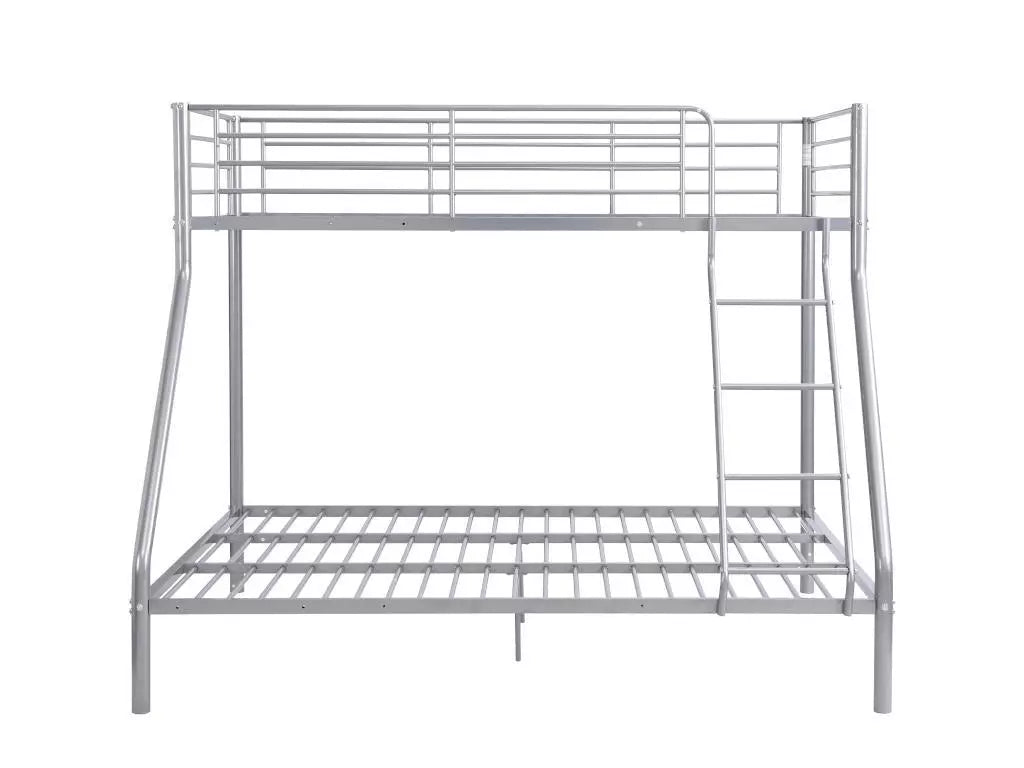 Palmdale Metal Triple Sleeper Bunk Bed – 3FT Single / 4FT6 Double – Strong & Durable Silver Frame
